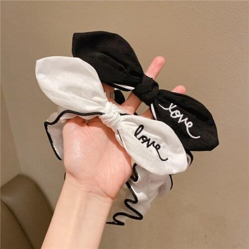 NEW Popular Wide Embroidery Cloth Headband for Women Wash Face Headdress Cute Girls Makeup Hair Holder Hairband Hair Accessories