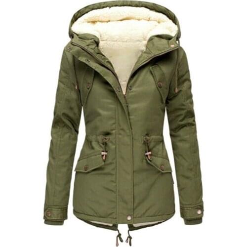 2020 New Jackets Women Winter Coats Woman Long Patchwork Casual Solid Fur Hooded Jackets Warm Parkas Female Overcoat Coat
