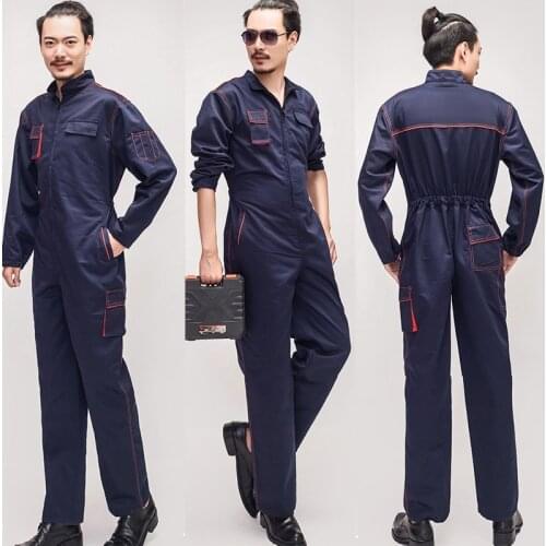 New overalls men work clothes dust-proof wear resistant clothing jumpsuits auto repair mechanical factory welding suit coveralls