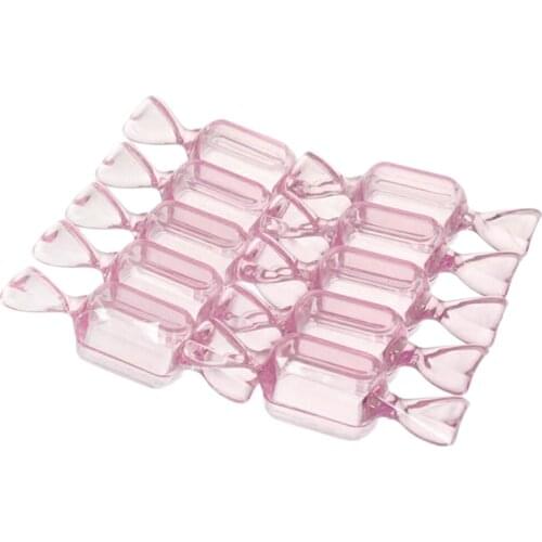 10 Pieces Mini Candy Shaped Plastic Candy Storage Box Case Clear Containers