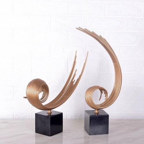 Simple modern metal ornaments Soft home accessories living room Xuanguan creative crafts