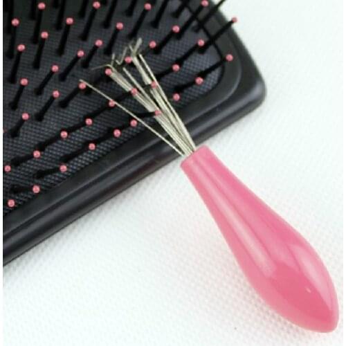 Comb Hair Brush Cleaner Plastic Metal Cleaning Remover Embedded Tool Random Color MUMR999