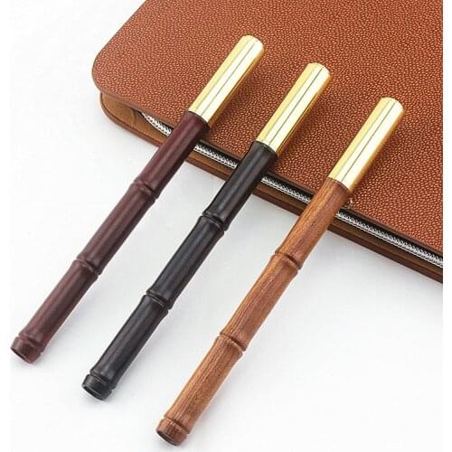 Luxury Writing Gifts Wooden+Metal Ballpoint Pen 0.5MM Black ink For Office School Stationery Supplies Writing Ball pen