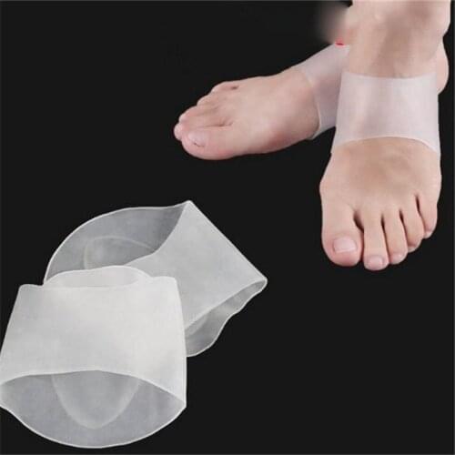 Unisex Invisible Height Increase Silicone Socks Gel Heel Pads Orthopedic Arch Support Heel Cushion Soles Insole Foot Massage