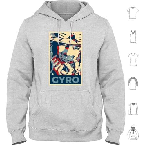 Jojos Gyro Zeppeli Hoodies Jojos Bizarre Adventure Jjba Anime Gyro Zeppeli Steel Ball Run Bizarre Adventure