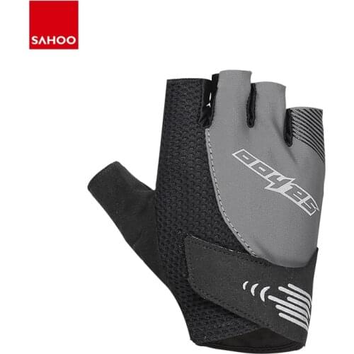 Sahoo 411430 Summer Mountain Road Breathable Lycra Half Finger Cycling Bike Bicycle Gloves Silicone Gel Padded For Gym Fitness