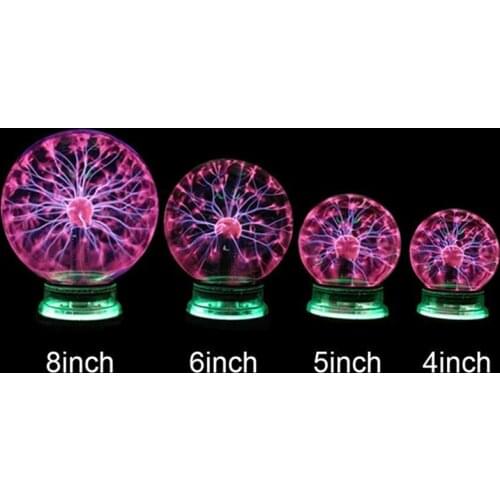 Magic Plasma Ball Touching Sound Sensitive Plasma Lamp Light for Parties Decorations Kids Bedroom NSV775