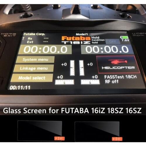 Glass Scren for FUTABA 16iz T16iZ 18SZ 16SZ Radius Glass Tempered Screen Protector Remote RC Transmitter Case Radio Control Part