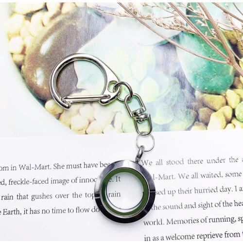 1PC Dry Flowers Keychains Don't forget Me Chrysanthemum Cabochon Charm Keychain Key Ring Jewelry