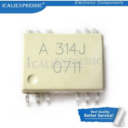10PCS HCPL314J HCPL314 HCPL-314J A314J OPTOISO DRIVER SOP16 New and Original IC In Stock