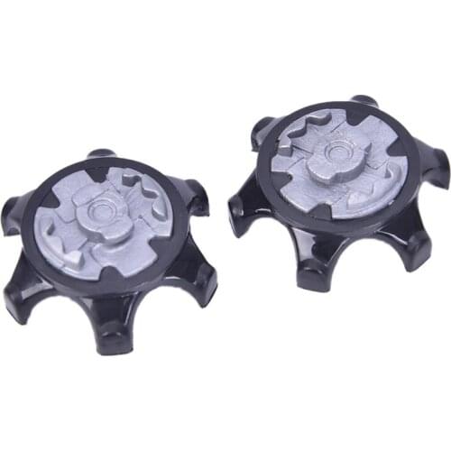 14pcs Golf Shoe Spikes Pins golf training aids Black Clamp Cleats Studs Replacement Plastic comfort durability