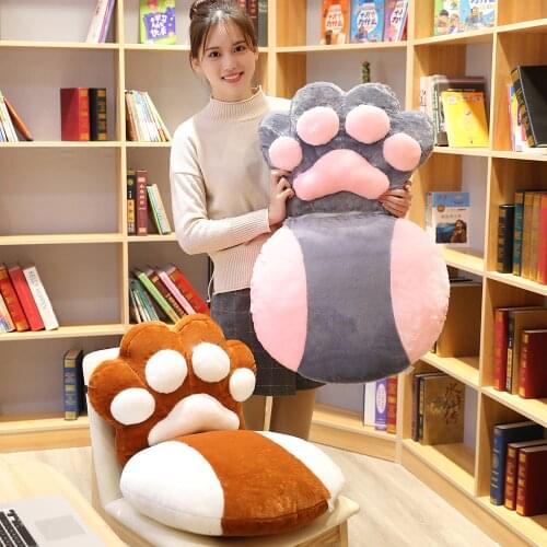 2pcs/set Cats Claw Plush Toys Back Cushion Seat Cushion Kids Gift Plush Toy Home Chair Seat Cushion Sofa Throw Pillow Nap Pillow
