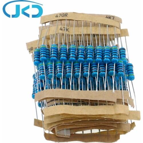 200Pcs/lot 1W 1% Metal Film Resistor 20 Value 10 ohm-1M ohm Assortment Kit