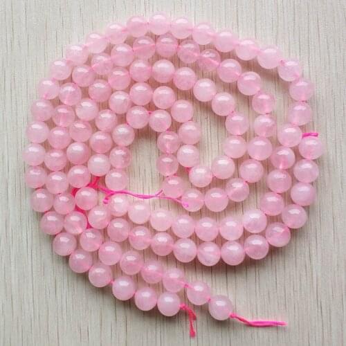 2017 Fashion Natural pink crystal Stone round Loose beads 10mm for Bracelet necklace Jewelry making wholesale 112pcs/lot free