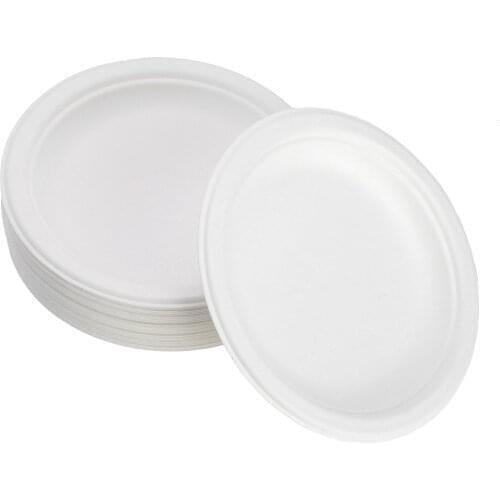 30Pcs White Round Shape Paper Platters Premium Quality Disposable Dinner Plate Children Handmade DIY Paper Plate