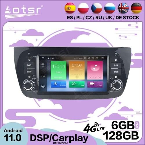 6+128G Carplay Android 11 For Fiat Doblo 2010-2015 Car Multimedia GPS Screen Video Player Radio Receiver Audio Stereo Head Unit