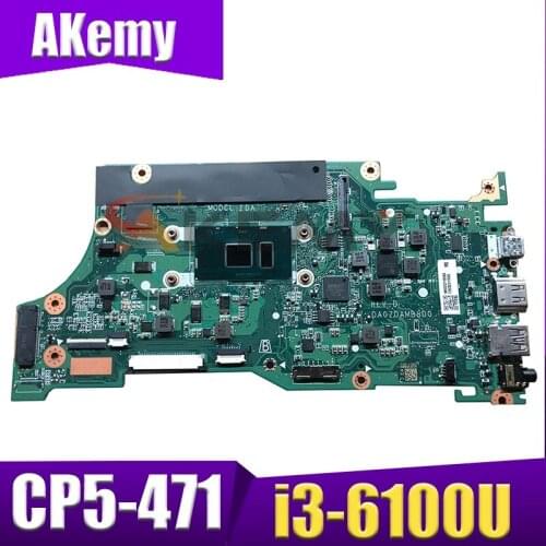 Akemy Laptop motherboard For ACER Aspire CP5-471 i3-6100U Mainboard DA0ZDAMB8D0 SR2EU