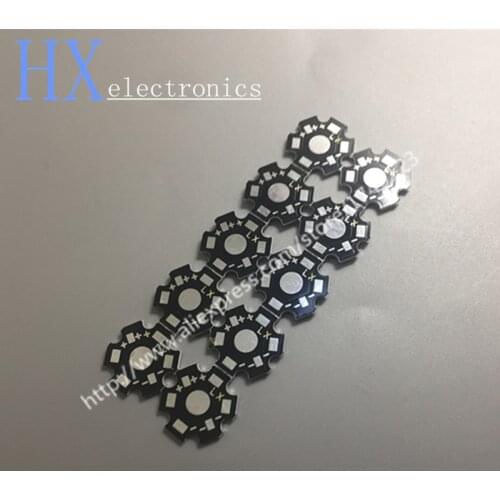 Free shipping 10PCS 1W 3W 5W LED Heat Sink Aluminum Base Plate PCB Board Substrate 20mm Star RGB RGBW DIY Cooling for 1 3 5 W