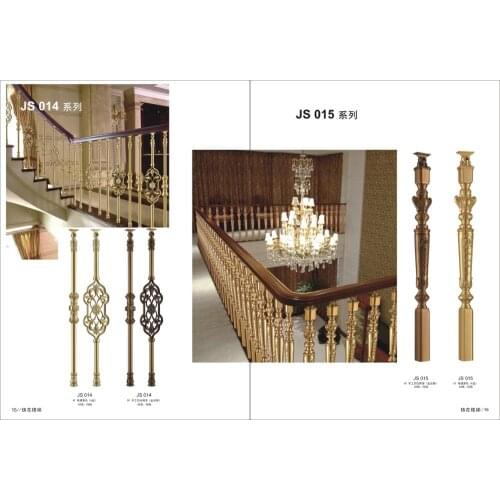 Freeshipping Al-Mg alloy column Floor Mount Newel Post Pair