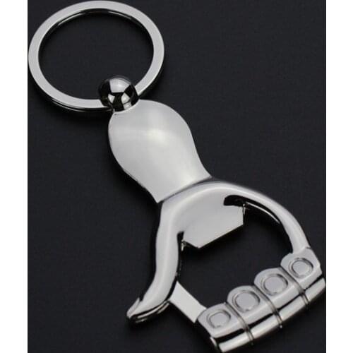 FREE SHIPPING BY DHL 100pcs/lot 2019 New Metal Hand Bottle Opener Keychains Hand Keyrings Bottle Opener for Promotion Gifts