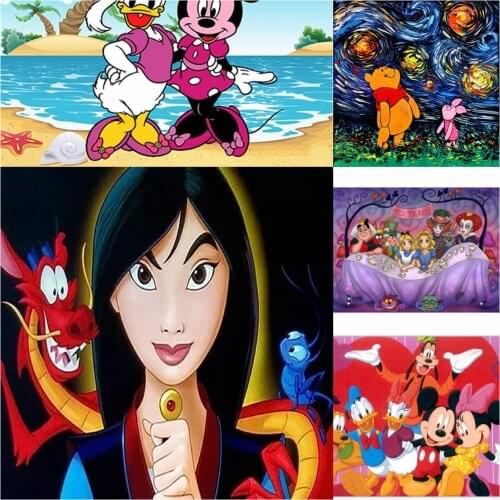 Disney Diamond Painting DIY 5D Square&round Drill Cartoon Mickey Cross Stitch Kits Diamond Embroidery Full Home Decor