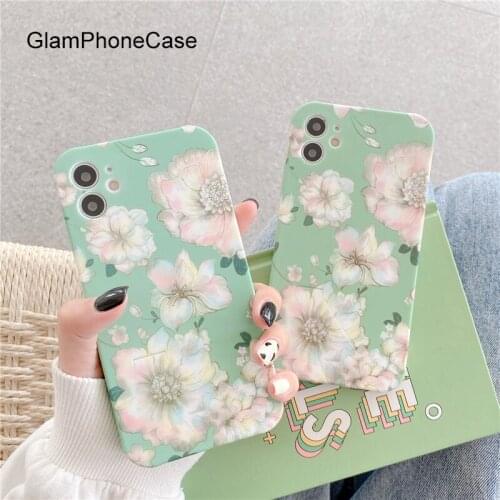 GlamPhoneCase White Flower Phone Case For iPhoneSE 2 11Pro/Max X XS Max XR Soft Silicone Cover For iPhone11 7 8Plus Case