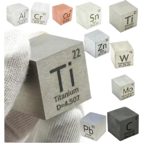 Element Cube Periodic Table Molar Mass Metal Density Cubes 25.4mm Inch Collection Lead Copper Bi Tin Al Titanium Zinc Tin Carbon