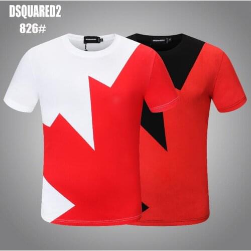 2021 hot style high-end printing, couple personality short-sleeved t-shirt Dsquared2-round neck cotton 826