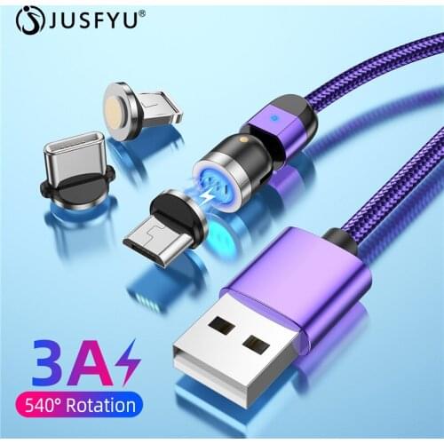 360 180 °Rotation Magnetic Micro USB Type C Cable Phone Charging Data Wire For iPhone 11 Max Huawei Xiaomi Redmi USB C Game Cord