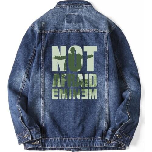 Fashion Trend Plus Size Mens Letter Print Denim Jacket Casual Loose High Street Style Denim Jacket Coat Large Size XXXL