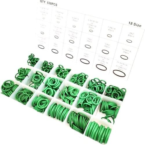 530pcs/box Universal Boxed Car A/C Air Conditioning Repair Rubber O-rings Seals Kit