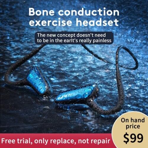 Bone Conduction Headphone Bluetooth Wireless Waterproof Comfortable Wear Open Ear Hook Light Weight Not In-ear Sports Earphone