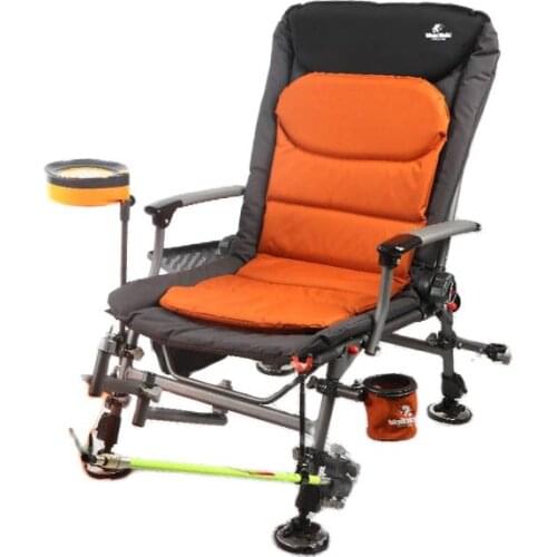 2020 new set European fishing chair Four seasons use net weight 6KG ultra light aluminum alloy portable 135 degree adjustable