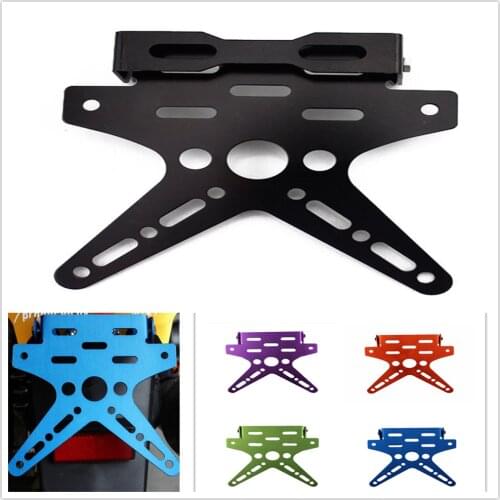 New Universal Motorcycle License Plate Holder Aluminum Alloy Mount Bracket Adjusted Registration Number Plate Cover