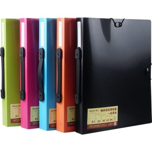 6 Ring Binder Folder A3 Document Organizer Booklet Transparent Sleeves A3 Sheet Protector File Folder For Painting File Organize