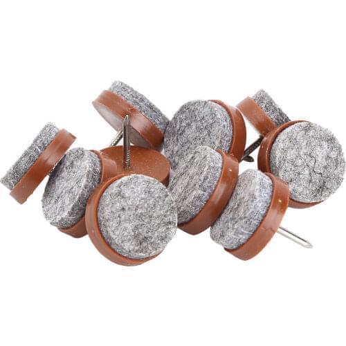 10Pc Heavy Duty Nail On Furniture Felt Pads Home Wooden Table Chair Legs Cups Anti Vibration Non Slip Desk Cabinet Leg Tips Mats