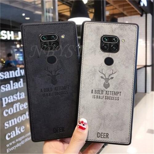 For Redmi Note 9S 9T 9 Pro Max 3D Deer Fabric Texture Shockproof Cases For Xiaomi Redmi 9AT 9C NFC 9A 9 Soft Silicone Back Cover