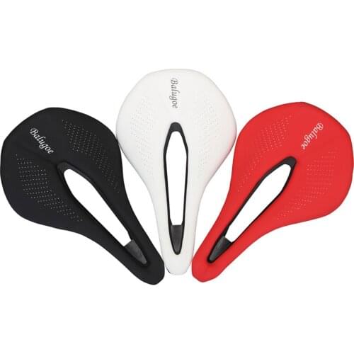 Bicycle Seat Saddle 2-Layer Filling Ergonomic Groove Breathable Training Seat Soft Durable Seat Cushion For MTB Road Bike