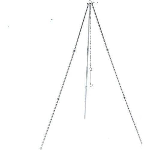 Outdoor Camping Picnic Cooking Tripod Pot Durable Portable Campfire Cast Iron Fire Grill Hanging barbecue cookers bracket