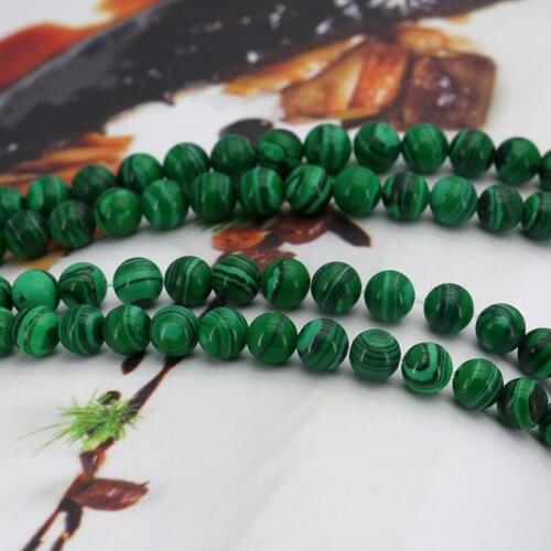 Green malachite round loose beads 6mm 15inches 2pc/lot stripe stone suitable for women jewelry making design gifts