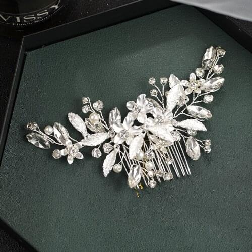 Ladies Hair Comb Bridal Accessories Wedding Accessories Pearl Rhinestones Female Students Comb Hairpin Hair Band