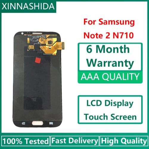 For Galaxy Note 2 Super AMOLED LCD Display 100% Tested Working Touch Screen Assembly For Samsung Galaxy Note 2 N7100 N7105