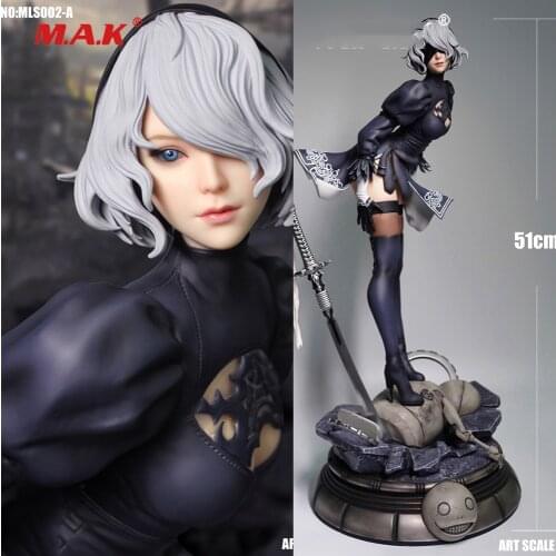 51CM 1/4 Scale MLS002 Sexy Girl Robot 2B Sister Neil Cosplay Yorha Neil Mechanical Full Set Action Figure Doll Statue Model