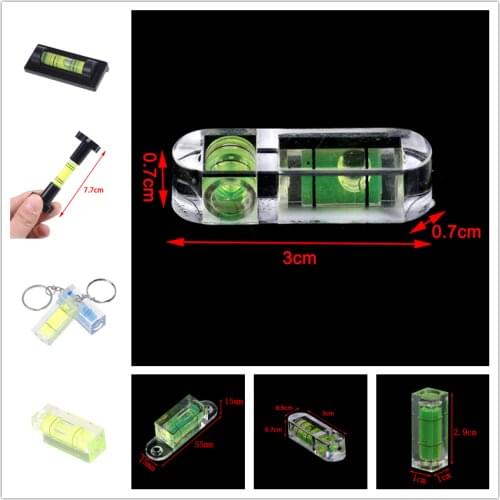 1pc Or 2pcs Portable Mini Spirit Level Measurement Instrument T-type Round Square Spirit Level Bubble Level 9 Styles