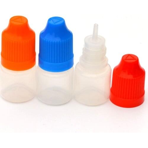 10pcs Empty 3ml PE Plastic Eye Dropper Bottles with Childproof Cap for E Liquid Empty Bottle Fast Shipping