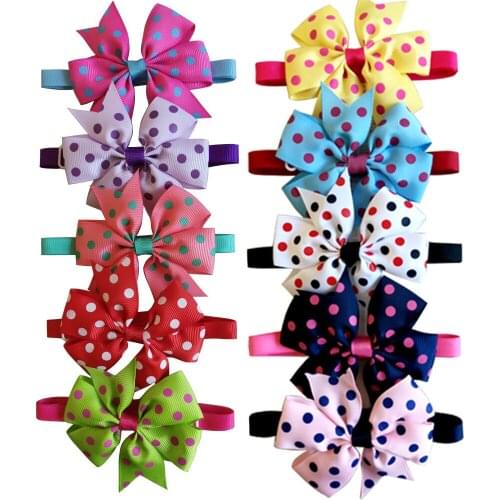 100Pcs Pet Dog Accessories Pet Shop New Dot Pattern Pet Supplies Cat Pet Bowties Small-Middle Dog Bow Tie Neckties