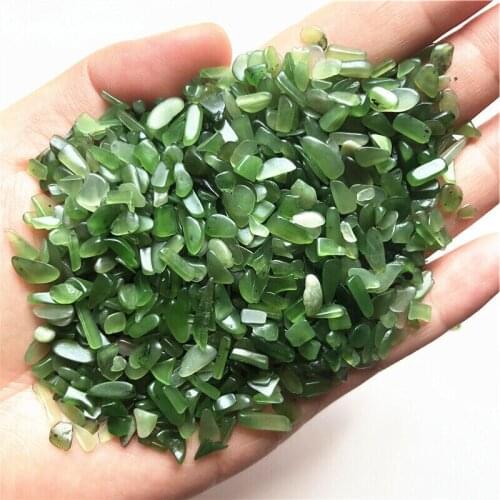 2-4mm Natural Green Jasper Jade Stone Polished Reiki Chakra Healing Crystals Natural Quartz Crystals 50g