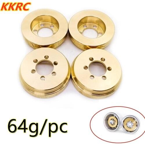 2pcs Brass 64g Internal Counterweight for 1.9 2.2 inch Wheel Rims Axial SCX10 90046 D90 TF2 TRX4