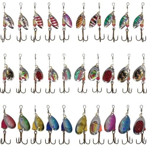 30 Spinner Super New Fishing Lure Pike Salmon Bass Artificial Bait T4