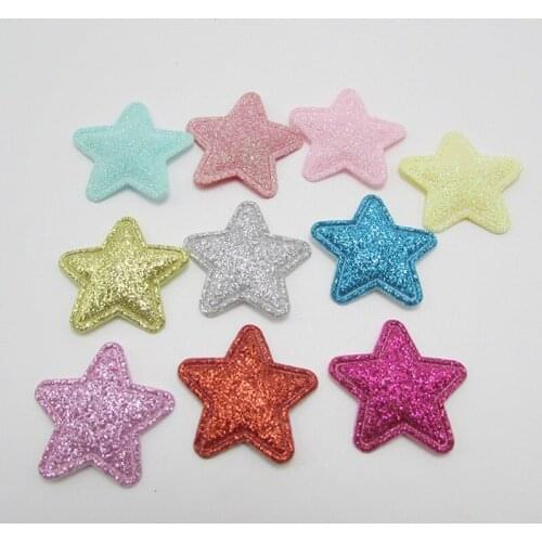 30pcs Star Ball Padded Appliques For clothes DIY Baby Hair Clip headwear Decor Ornament Accessories